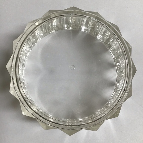 Lucite Acrylic Jewelry Box w/Lid Etched Butterfly Floral 70’s Boho Diamond Edge - Picture 6 of 13